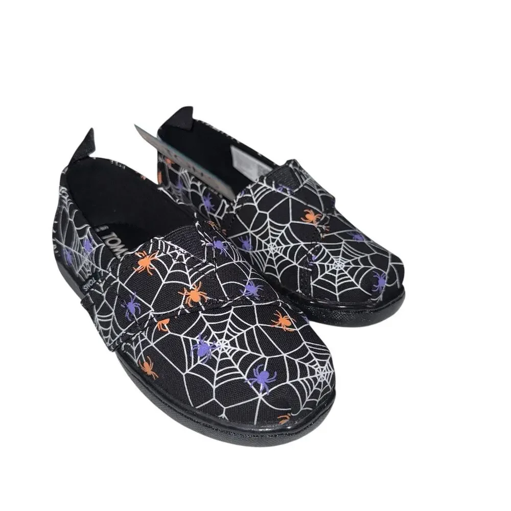 TOMS Little Girls Spiders Alpargata Espadrille Shoes SZ/10